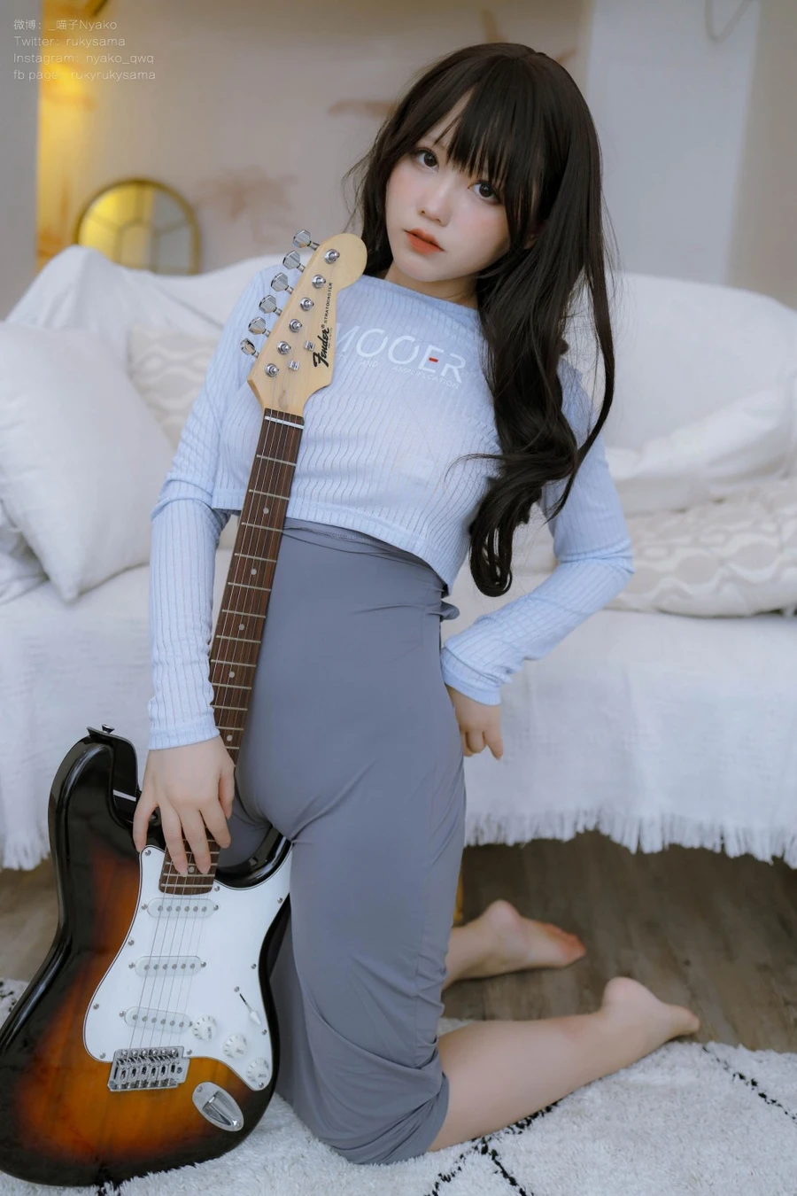 Nyako喵子 - 吉他妹妹 连衣裙 [71P1V-712M]