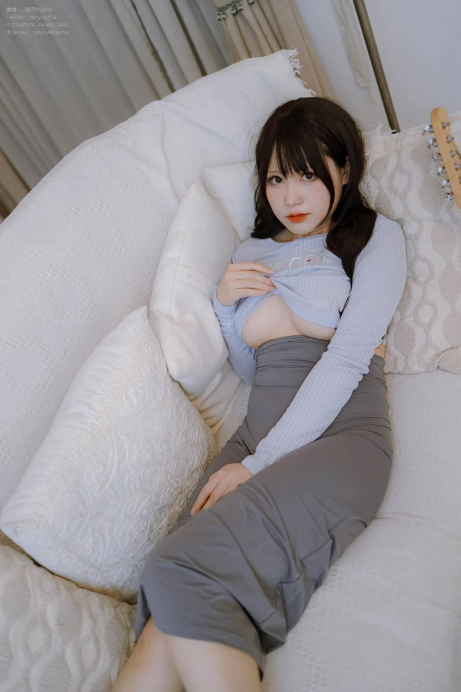 Nyako喵子 - 吉他妹妹 连衣裙 [71P1V-712M]