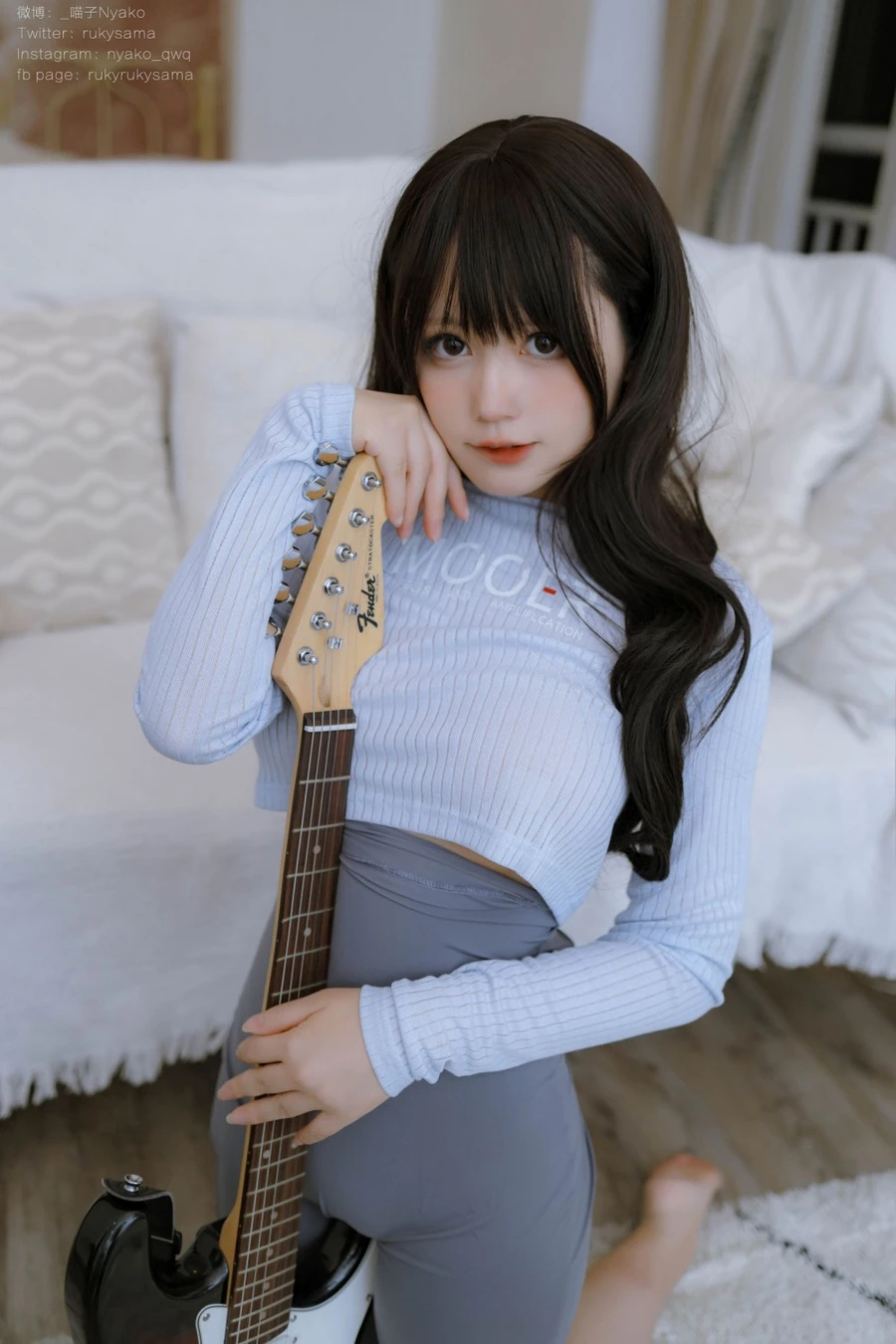 Nyako喵子 - 吉他妹妹 连衣裙 [71P1V-712M]